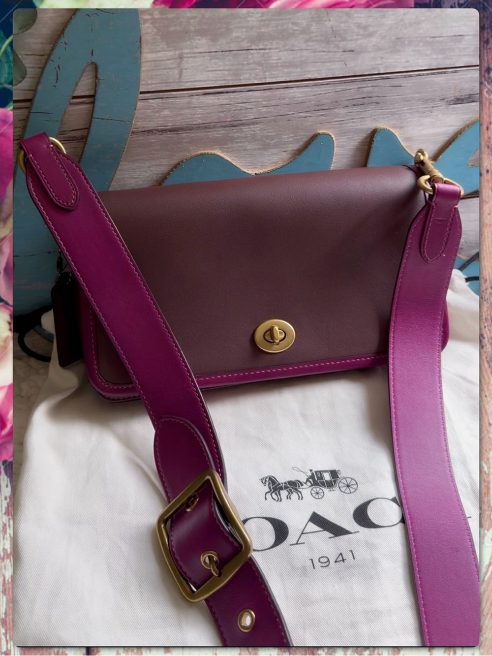COACH COLORBLOCK DINKY DARK TEAK 89171 NWT - Picture 3 of 17